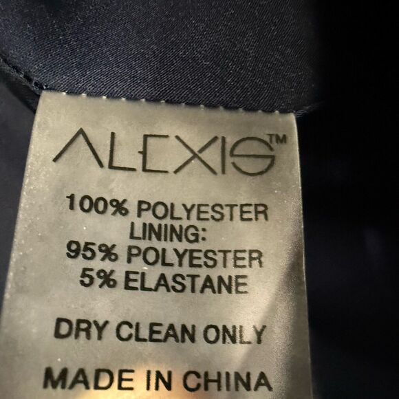 Alexis Avani Polka Dot Peplum Top NEW Size Large Navy $365 - Picture 7 of 10